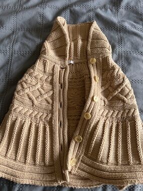 Gucci Beige Cable-Knit Hooded Sweater Cardigan